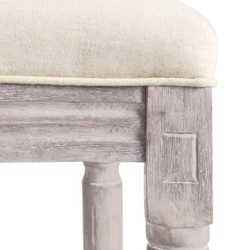 Casa si Gradina - Mobilier - Scaune si fotolii - Scaune - Scaune de bar, 2 buc., alb, panza - Infinity.ro