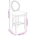 Casa si Gradina - Mobilier - Scaune si fotolii - Scaune - Scaune de bar, 2 buc., alb, panza - Infinity.ro