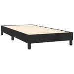Casa si Gradina - Mobilier - Paturi si accesorii - Paturi - Pat cu arcuri, saltea si LED, negru, 90x200 cm, catifea - Infinity.ro