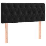 Casa si Gradina - Mobilier - Paturi si accesorii - Paturi - Pat cu arcuri, saltea si LED, negru, 90x200 cm, catifea - Infinity.ro