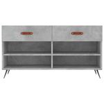 Casa si Gradina - Mobilier - Organizare si depozitare - Organizator incaltaminte - Bancheta pantofar, gri beton, 102x35x55 cm, lemn prelucrat - Infinity.ro