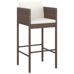 Casa si Gradina - Gradina si terasa - Mobilier exterior - Seturi mobila gradina - Set de bar pentru gradina cu perne, 7 piese, maro, poliratan - Infinity.ro