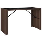 Casa si Gradina - Gradina si terasa - Mobilier exterior - Seturi mobila gradina - Set de bar pentru gradina cu perne, 7 piese, maro, poliratan - Infinity.ro