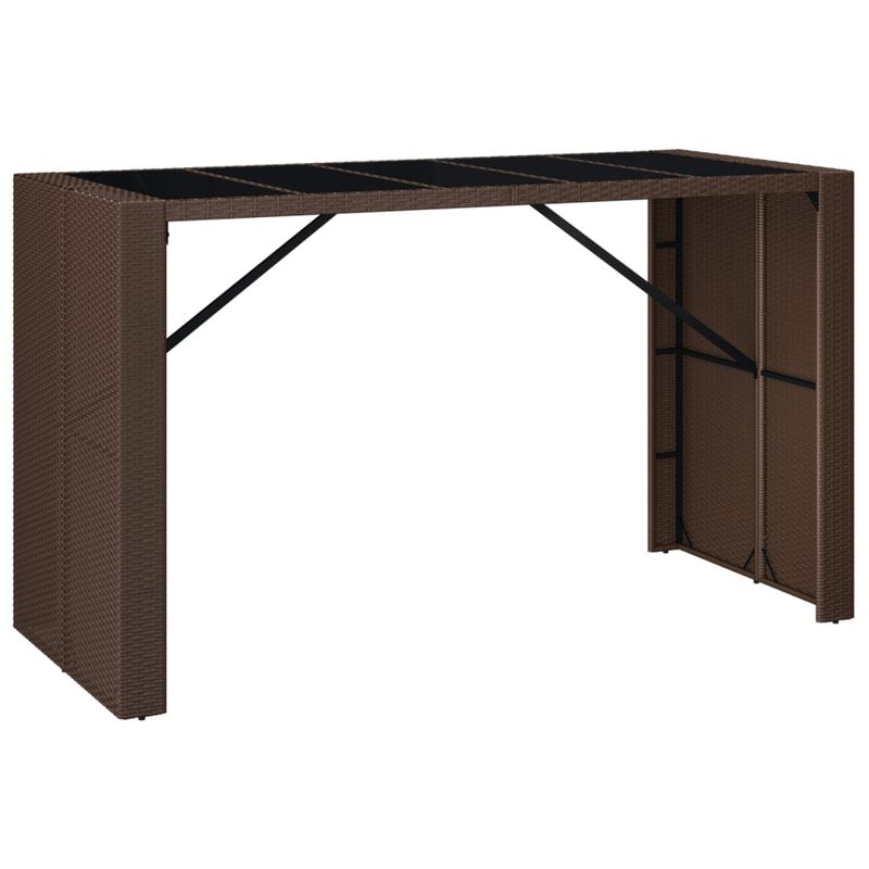 Casa si Gradina - Gradina si terasa - Mobilier exterior - Seturi mobila gradina - Set de bar pentru gradina cu perne, 7 piese, maro, poliratan - Infinity.ro