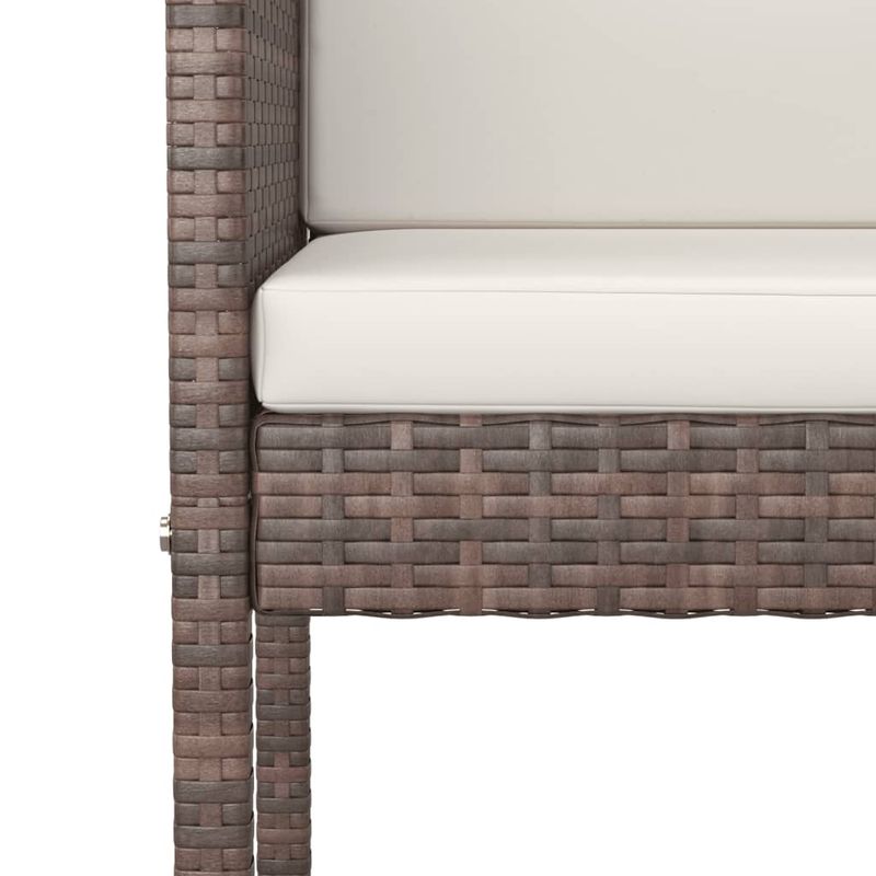 Casa si Gradina - Gradina si terasa - Mobilier exterior - Seturi mobila gradina - Set de bar pentru gradina cu perne, 7 piese, maro, poliratan - Infinity.ro