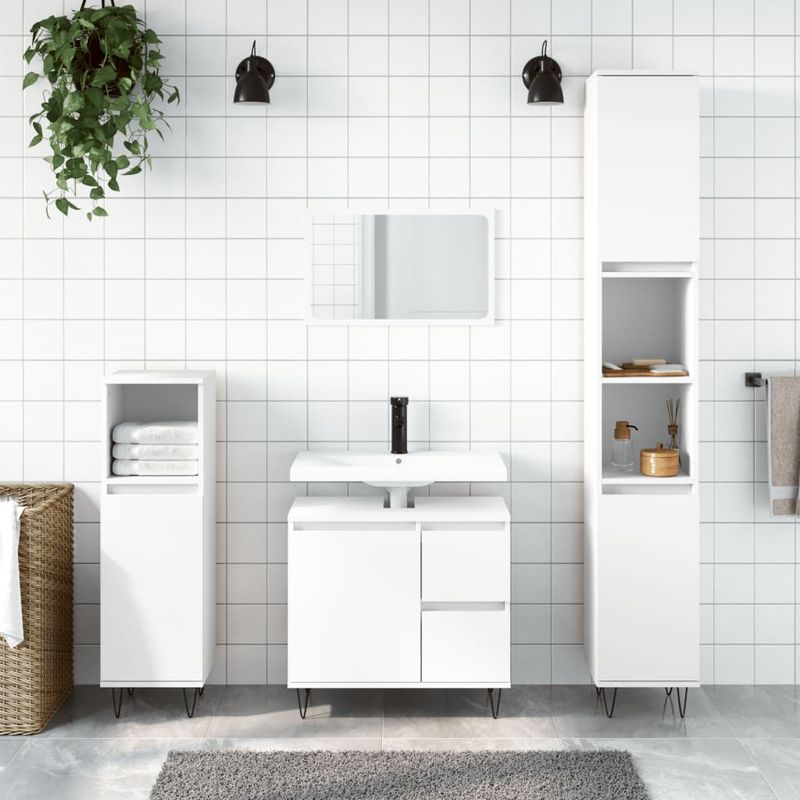 Casa si Gradina - Mobilier - Mobilier baie - Comode baie - Comoda de baie, alb, 65x33x60 cm, lemn prelucrat - Infinity.ro