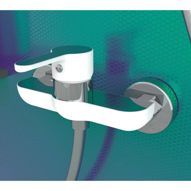 Casa si Gradina - Sanitare - Instalatii hidro - Robineti - EISL Baterie de dus DIZIANI, alb-crom - Infinity.ro