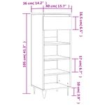 Casa si Gradina - Mobilier - Organizare si depozitare - Organizator incaltaminte - Pantofar, gri sonoma, 40x36x105 cm, lemn prelucrat - Infinity.ro