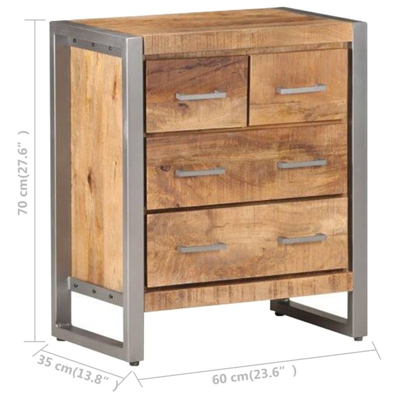 Casa si Gradina - Mobilier - Comode si corpuri - Comode - Servanta, 60x35x70 cm, lemn de mango nefinisat - Infinity.ro