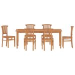Casa si Gradina - Gradina si terasa - Mobilier exterior - Seturi mobila gradina - Set mobilier de gradina, 7 piese, lemn masiv de tec - Infinity.ro