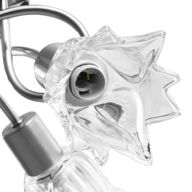 Casa si Gradina - Corpuri si surse de iluminat - Veioze si lampi - Lampadare - Lustra, abajururi de sticla transparenta, 3 becuri E14, lalea - Infinity.ro