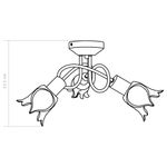 Casa si Gradina - Corpuri si surse de iluminat - Veioze si lampi - Lampadare - Lustra, abajururi de sticla transparenta, 3 becuri E14, lalea - Infinity.ro