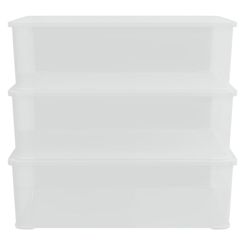 Casa si Gradina - Mobilier - Organizare si depozitare - Cutii depozitare - Cutii de depozitare din plastic, 3 buc., 25 L, stivuibile - Infinity.ro