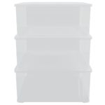 Casa si Gradina - Mobilier - Organizare si depozitare - Cutii depozitare - Cutii de depozitare din plastic, 3 buc., 25 L, stivuibile - Infinity.ro