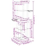 Petshop - Accesorii petshop - Jucarii animale - Ansambluri de joaca - Ansamblu pisici, stalpi din funie sisal, gri deschis, 147 cm - Infinity.ro