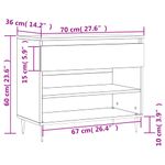 Casa si Gradina - Mobilier - Organizare si depozitare - Organizator incaltaminte - Pantofar, gri beton, 70x36x60 cm, lemn prelucrat - Infinity.ro
