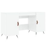 Casa si Gradina - Mobilier - Mese si birouri - Birouri - Birou, alb extralucios, 140x50x75 cm, lemn compozit - Infinity.ro