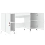 Casa si Gradina - Mobilier - Mese si birouri - Birouri - Birou, alb extralucios, 140x50x75 cm, lemn compozit - Infinity.ro