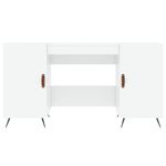 Casa si Gradina - Mobilier - Mese si birouri - Birouri - Birou, alb extralucios, 140x50x75 cm, lemn compozit - Infinity.ro
