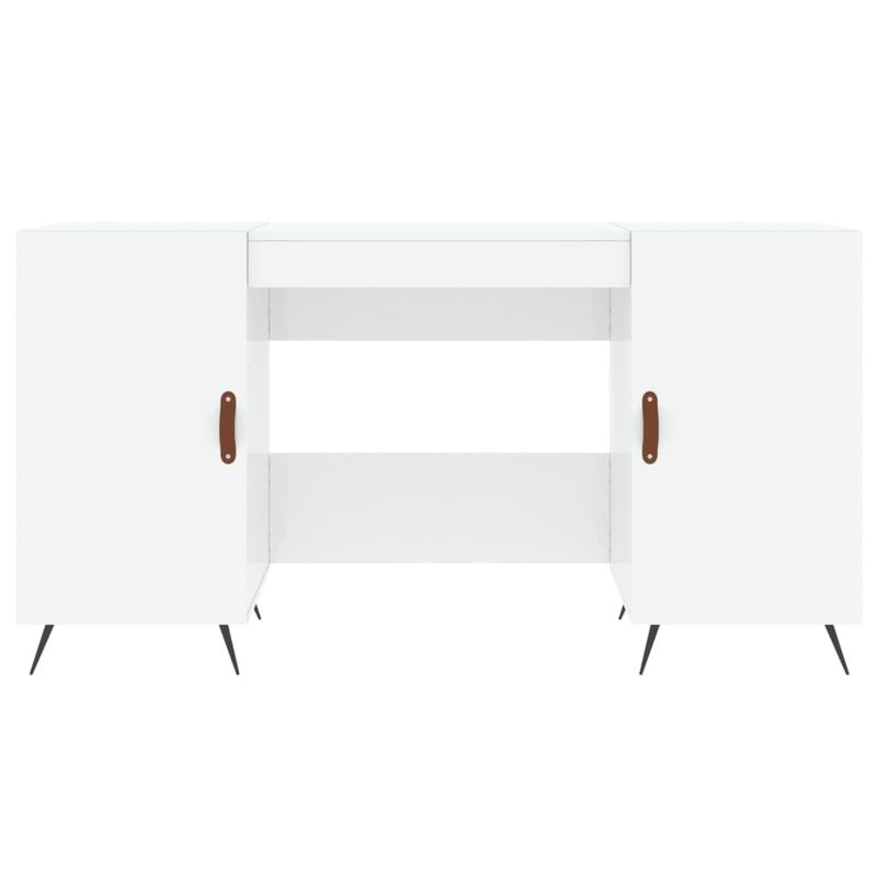 Casa si Gradina - Mobilier - Mese si birouri - Birouri - Birou, alb extralucios, 140x50x75 cm, lemn compozit - Infinity.ro