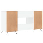 Casa si Gradina - Mobilier - Mese si birouri - Birouri - Birou, alb extralucios, 140x50x75 cm, lemn compozit - Infinity.ro