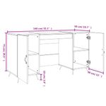 Casa si Gradina - Mobilier - Mese si birouri - Birouri - Birou, alb extralucios, 140x50x75 cm, lemn compozit - Infinity.ro
