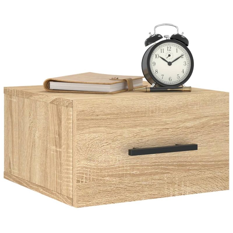 Casa si Gradina - Mobilier - Comode si corpuri - Noptiere - Noptiere de perete, 2 buc., stejar sonoma, 35x35x20 cm - Infinity.ro