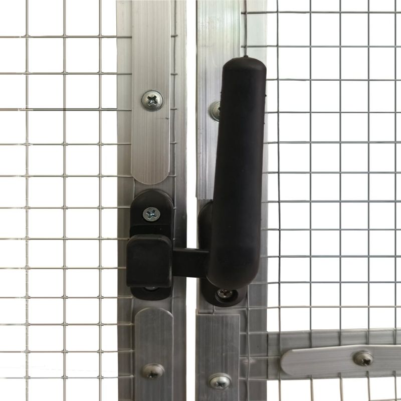 Petshop - Accesorii petshop - Culcusuri si custi - Tarcuri si colivii - Voliera de pasari, argintiu, 179x100x185 cm, aluminiu - Infinity.ro