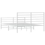 Casa si Gradina - Mobilier - Paturi si accesorii - Paturi - Cadru de pat metalic cu tablie, alb, 140x200 cm - Infinity.ro