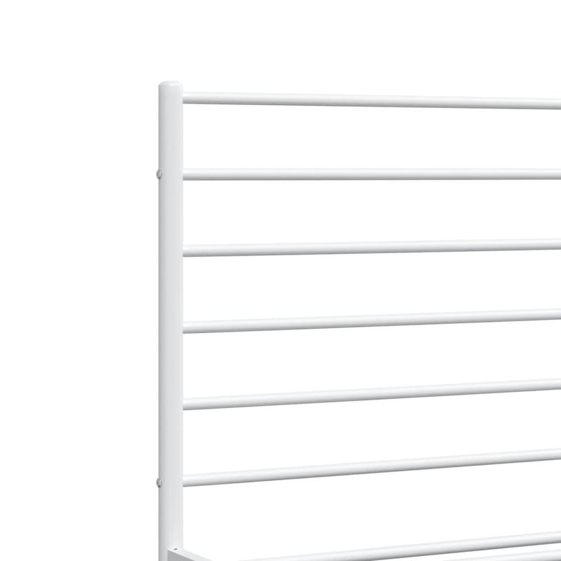 Casa si Gradina - Mobilier - Paturi si accesorii - Paturi - Cadru de pat metalic cu tablie, alb, 140x200 cm - Infinity.ro