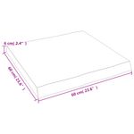 Casa si Gradina - Mobilier - Feronerie si accesorii mobila - Blat masa, 60x60x(2-6) cm, maro, lemn tratat contur organic - Infinity.ro