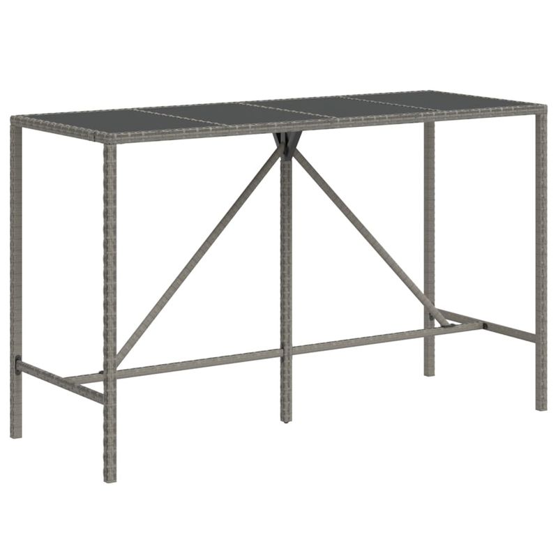 Casa si Gradina - Gradina si terasa - Mobilier exterior - Seturi mobila gradina - Set mobilier bar de gradina, cu perne, 9 piese, gri, poliratan - Infinity.ro