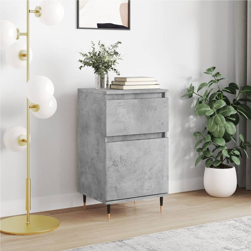 Casa si Gradina - Mobilier - Comode si corpuri - Comode - Servanta, gri beton, 40x35x70 cm, lemn prelucrat - Infinity.ro