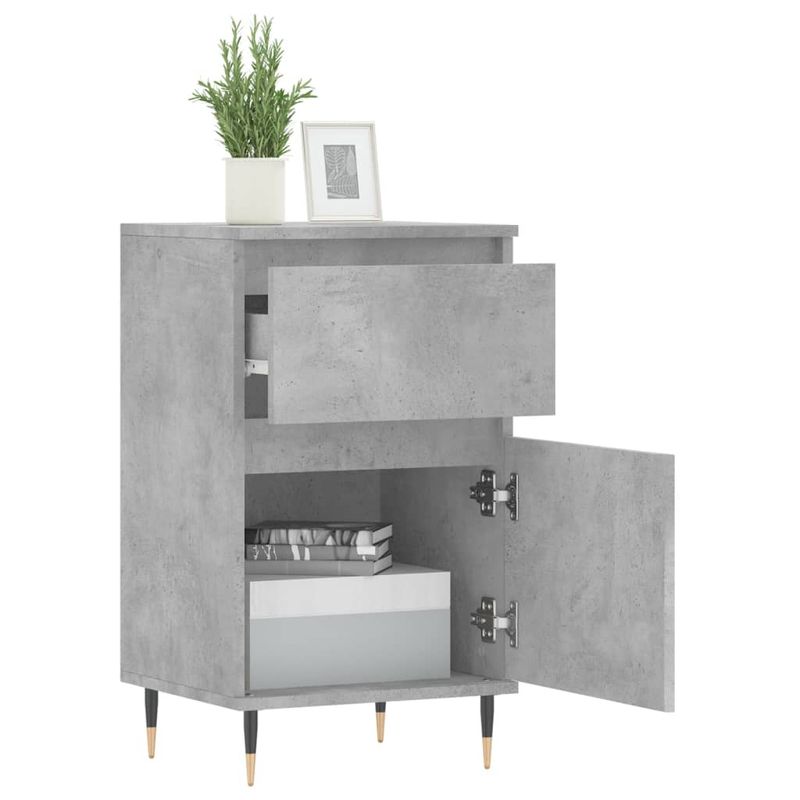 Casa si Gradina - Mobilier - Comode si corpuri - Comode - Servanta, gri beton, 40x35x70 cm, lemn prelucrat - Infinity.ro