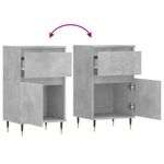 Casa si Gradina - Mobilier - Comode si corpuri - Comode - Servanta, gri beton, 40x35x70 cm, lemn prelucrat - Infinity.ro