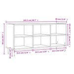 Casa si Gradina - Mobilier - Comode si corpuri - Comode - Comoda TV, gri sonoma, 103,5x30x50 cm, lemn compozit - Infinity.ro