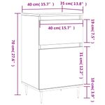 Casa si Gradina - Mobilier - Comode si corpuri - Comode - Servanta, gri beton, 40x35x70 cm, lemn prelucrat - Infinity.ro