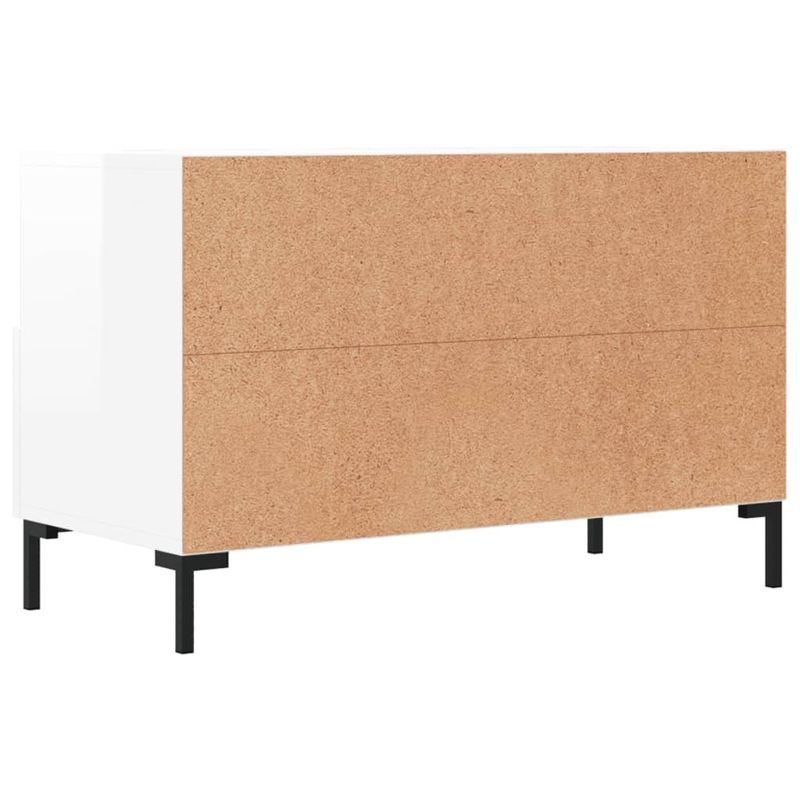 Casa si Gradina - Mobilier - Comode si corpuri - Comode - Comoda TV, alb extralucios, 80x36x50 cm, lemn prelucrat - Infinity.ro