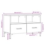 Casa si Gradina - Mobilier - Comode si corpuri - Comode - Comoda TV, alb extralucios, 80x36x50 cm, lemn prelucrat - Infinity.ro