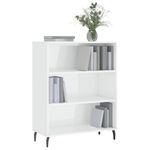 Casa si Gradina - Mobilier - Comode si corpuri - Comode - Dulap cu rafturi alb extralucios 69,5x32,5x90 cm lemn compozit - Infinity.ro