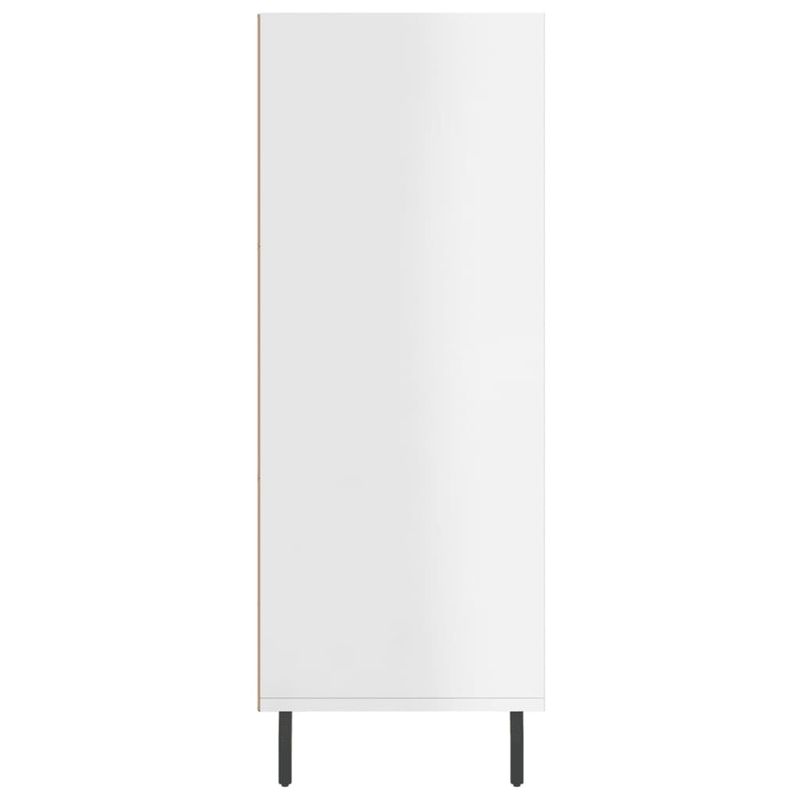 Casa si Gradina - Mobilier - Comode si corpuri - Comode - Dulap cu rafturi alb extralucios 69,5x32,5x90 cm lemn compozit - Infinity.ro