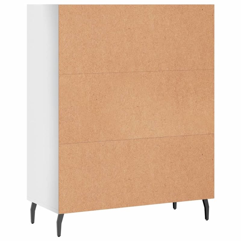 Casa si Gradina - Mobilier - Comode si corpuri - Comode - Dulap cu rafturi alb extralucios 69,5x32,5x90 cm lemn compozit - Infinity.ro