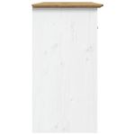 Casa si Gradina - Mobilier - Comode si corpuri - Comode - Servanta "BODO", alb si maro, 115x43x79,5 cm, lemn masiv de pin - Infinity.ro