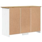 Casa si Gradina - Mobilier - Comode si corpuri - Comode - Servanta "BODO", alb si maro, 115x43x79,5 cm, lemn masiv de pin - Infinity.ro