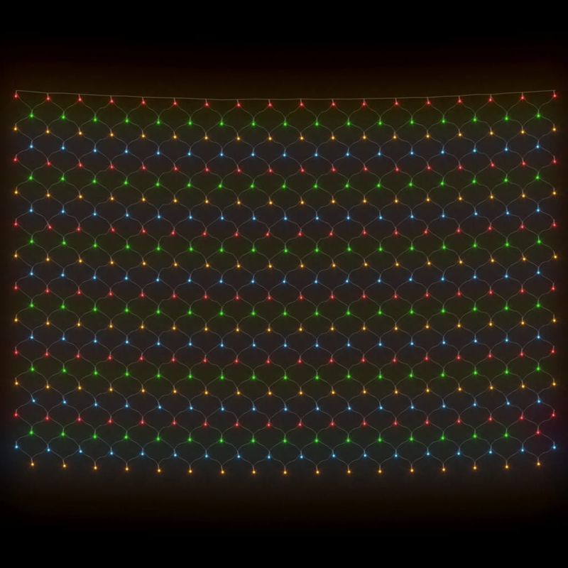 Casa si Gradina - Corpuri si surse de iluminat - Iluminat exterior - Instalatii luminoase exterior - Plasa lumini Craciun multicolor 4x4 m 544 LED interior/exterior - Infinity.ro