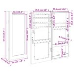Casa si Gradina - Decoratiuni - Oglinzi - Dulap de bijuterii cu oglinda montat pe perete, 30x8,5x67 cm - Infinity.ro