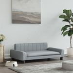 Petshop - Accesorii petshop - Culcusuri si custi - Culcusuri si saltele - Pat de caini, gri deschis, 90x53x30 cm, material textil - Infinity.ro