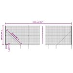 Casa si Gradina - Gradina si terasa - Garduri, panouri si accesorii - Gard plasa de sarma cu tarusi de fixare, verde, 1,6x25 m - Infinity.ro