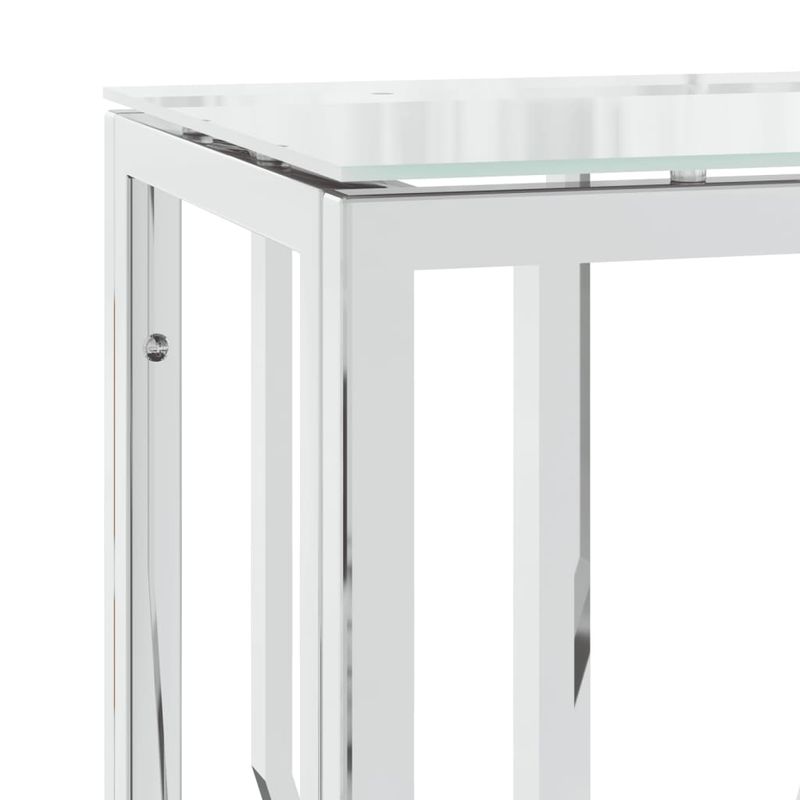 Casa si Gradina - Mobilier - Comode si corpuri - Console - Masa consola, 70x30x70 cm, otel inoxidabil si sticla - Infinity.ro
