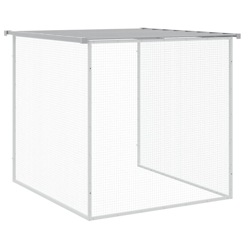 Petshop - Accesorii petshop - Culcusuri si custi - Custi interior si exterior - Cotet pui cu acoperis gri deschis 1003x98x90 cm otel galvanizat - Infinity.ro